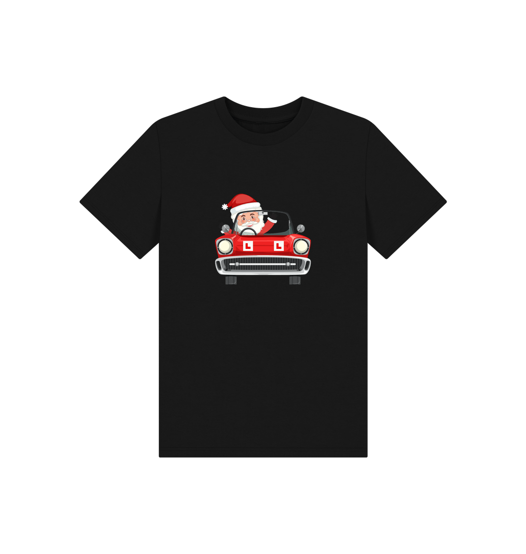 Black Printed Kids T-Shirt Front