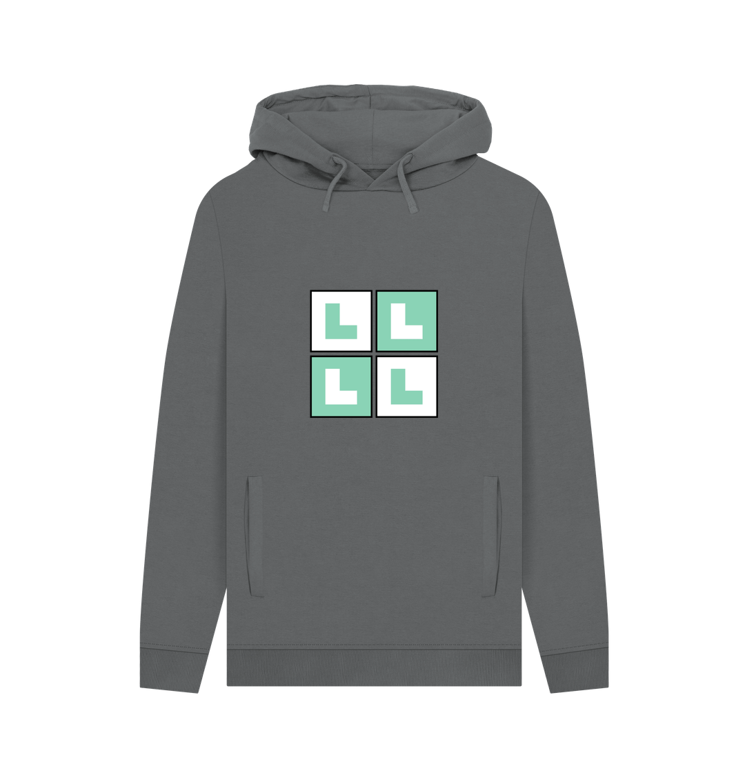 Slate Grey Printed Hoody Front