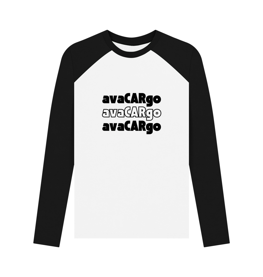 Black-White Printed Baseball T-shirt Front