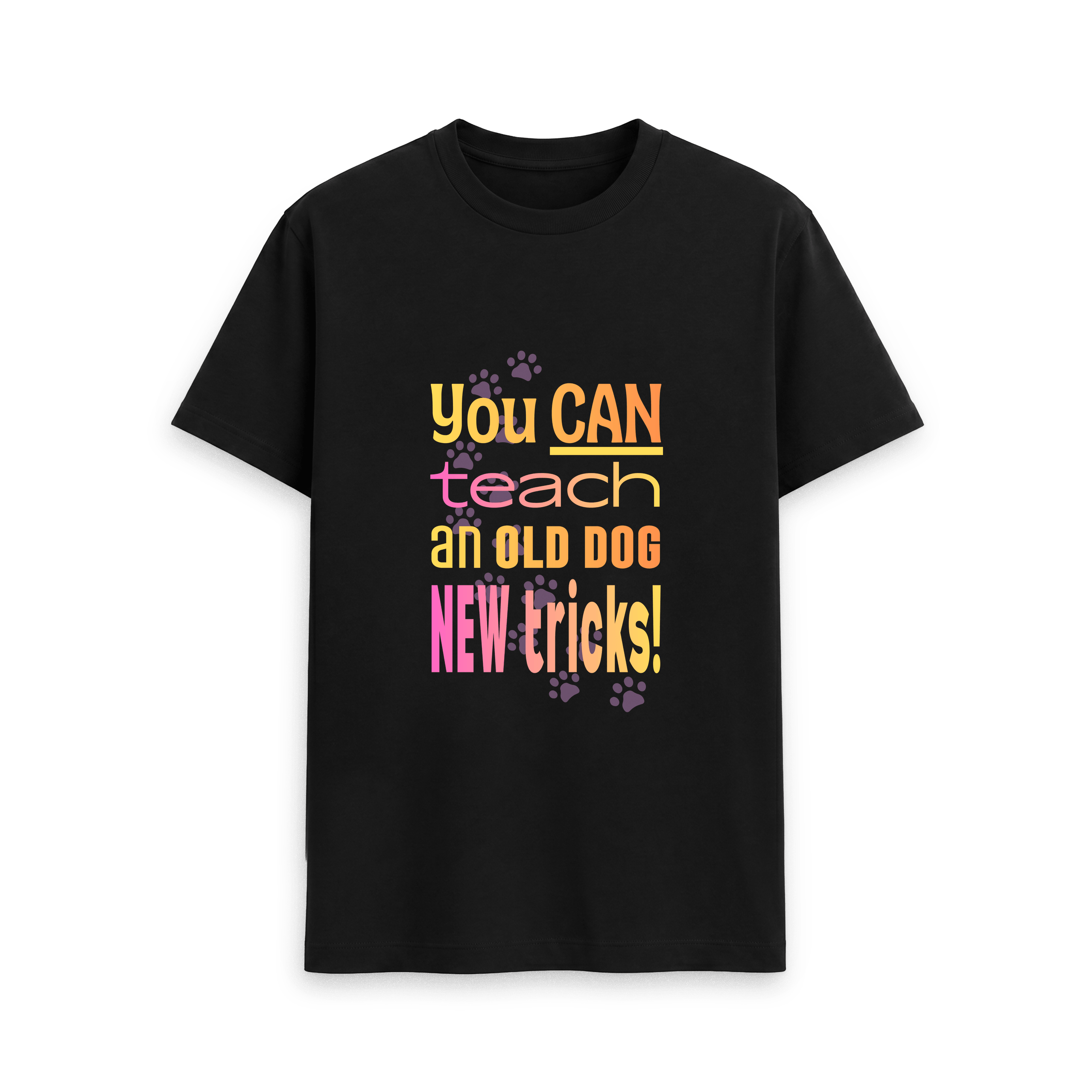 Black Printed T-shirt Front