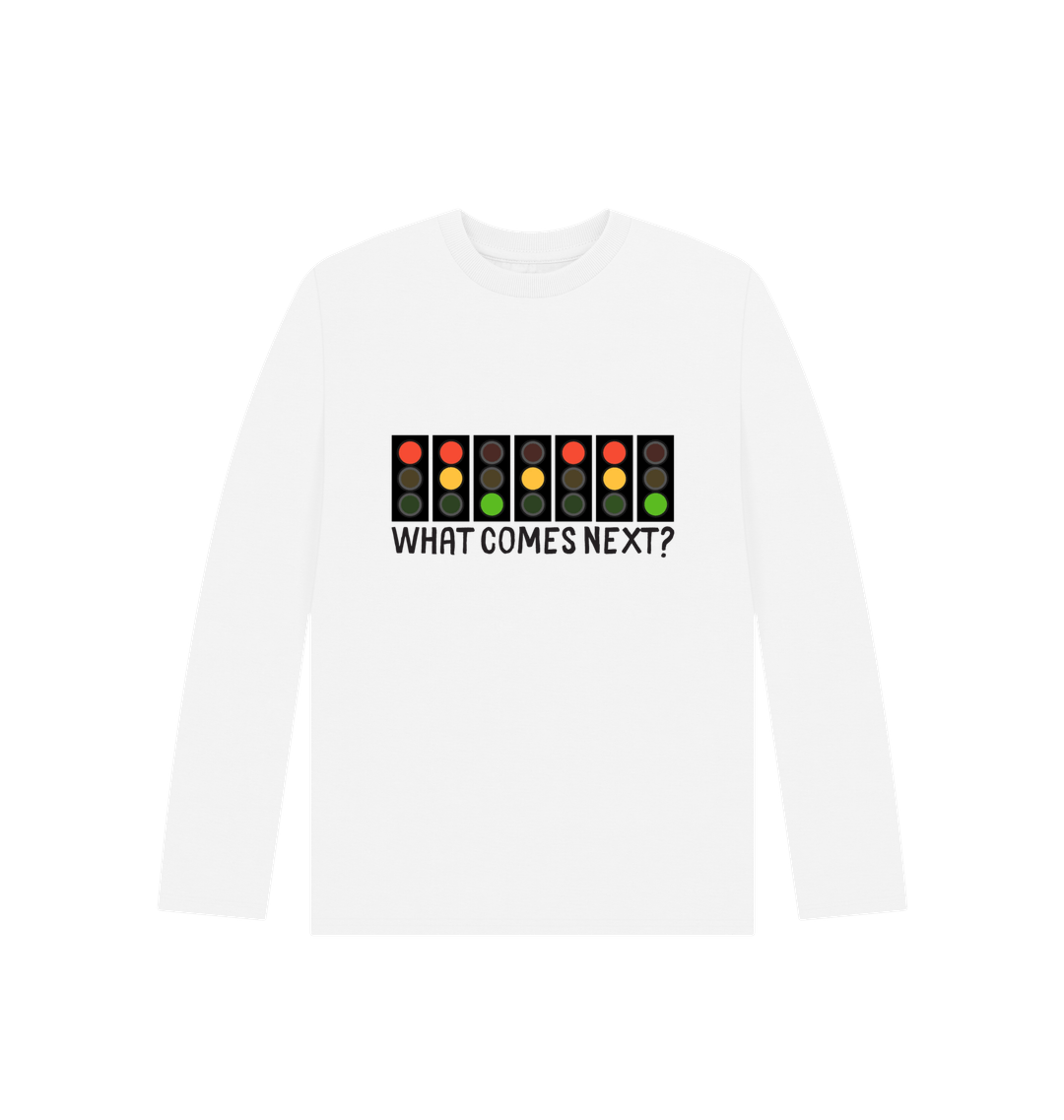 White Printed Kids T-Shirt Front