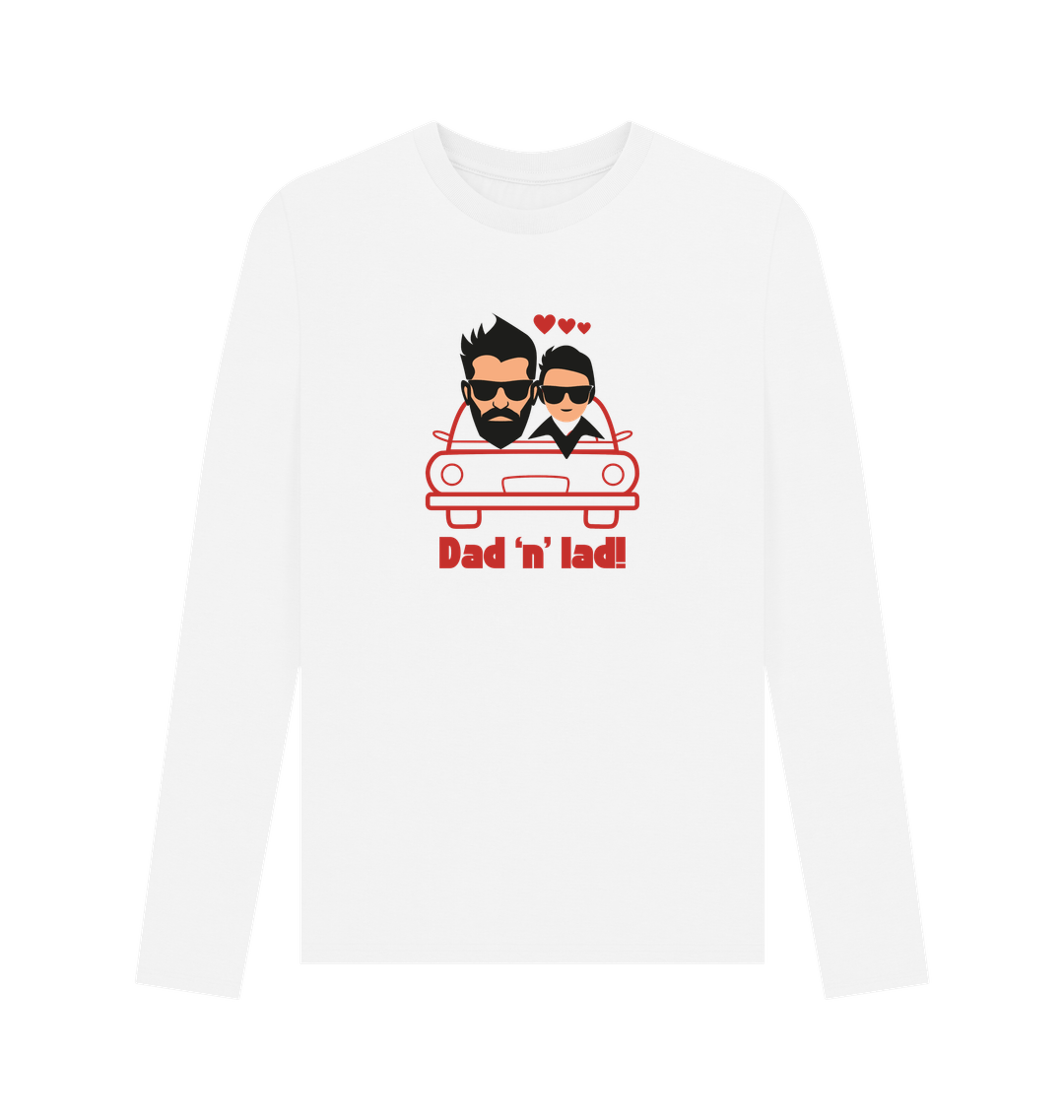White Printed Long Sleeve T Shirt Front