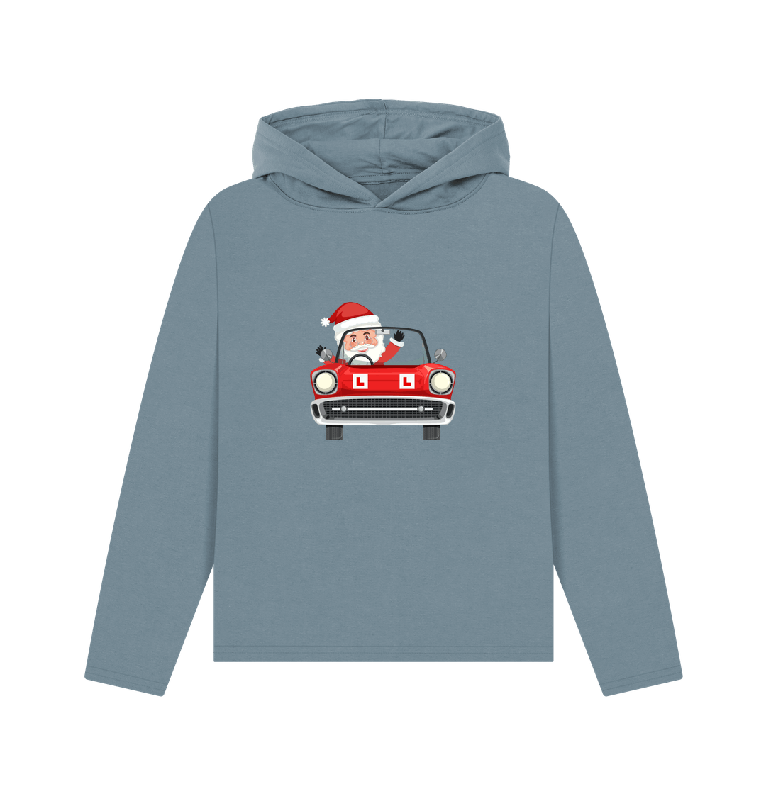 Stone Blue Printed Hoody Front