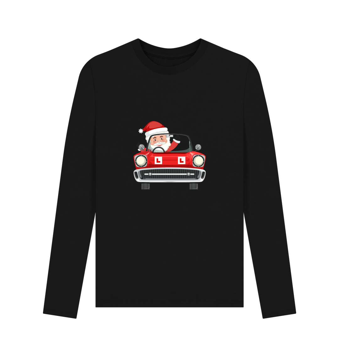 Black Printed Long Sleeve T Shirt Front