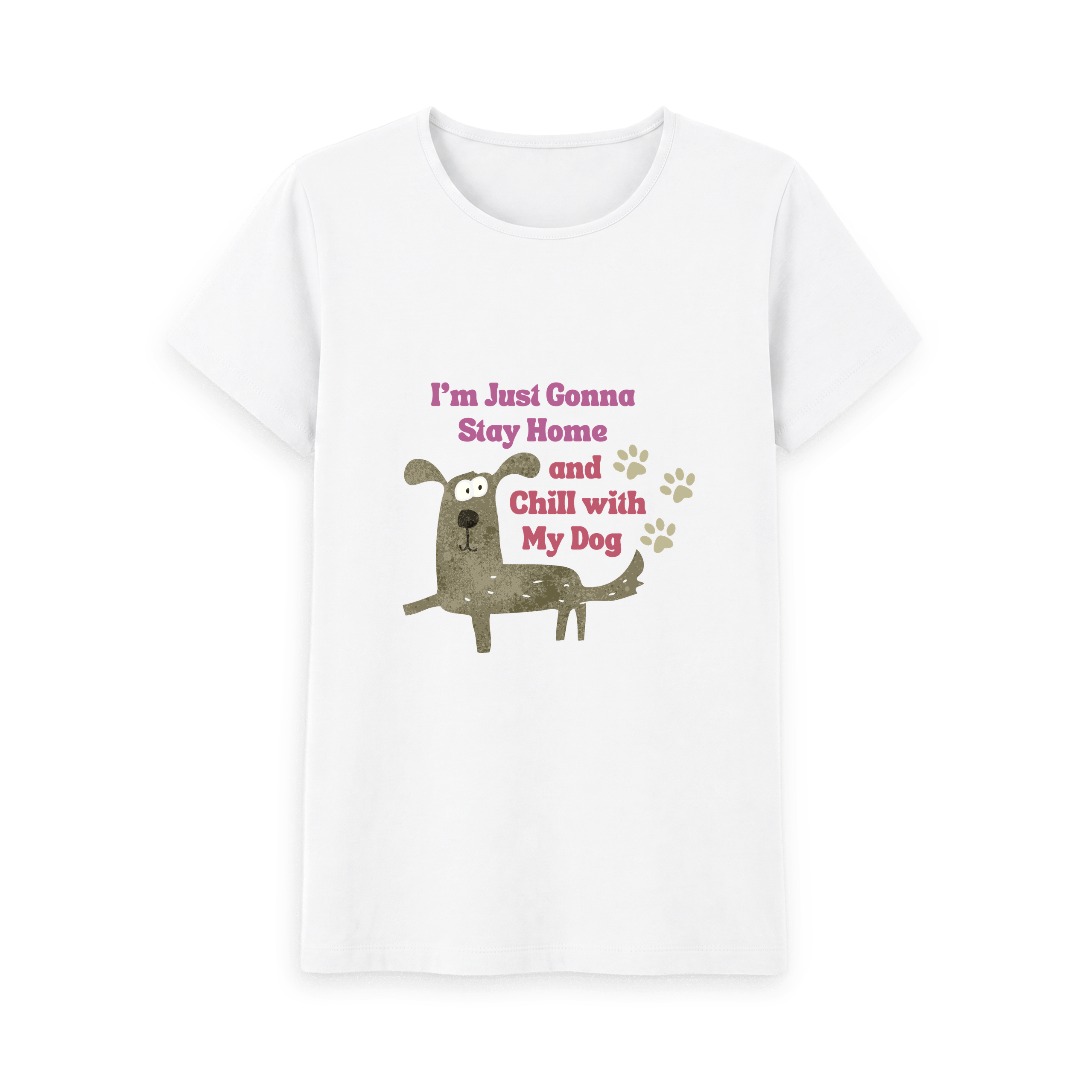 White Printed T-shirt Front