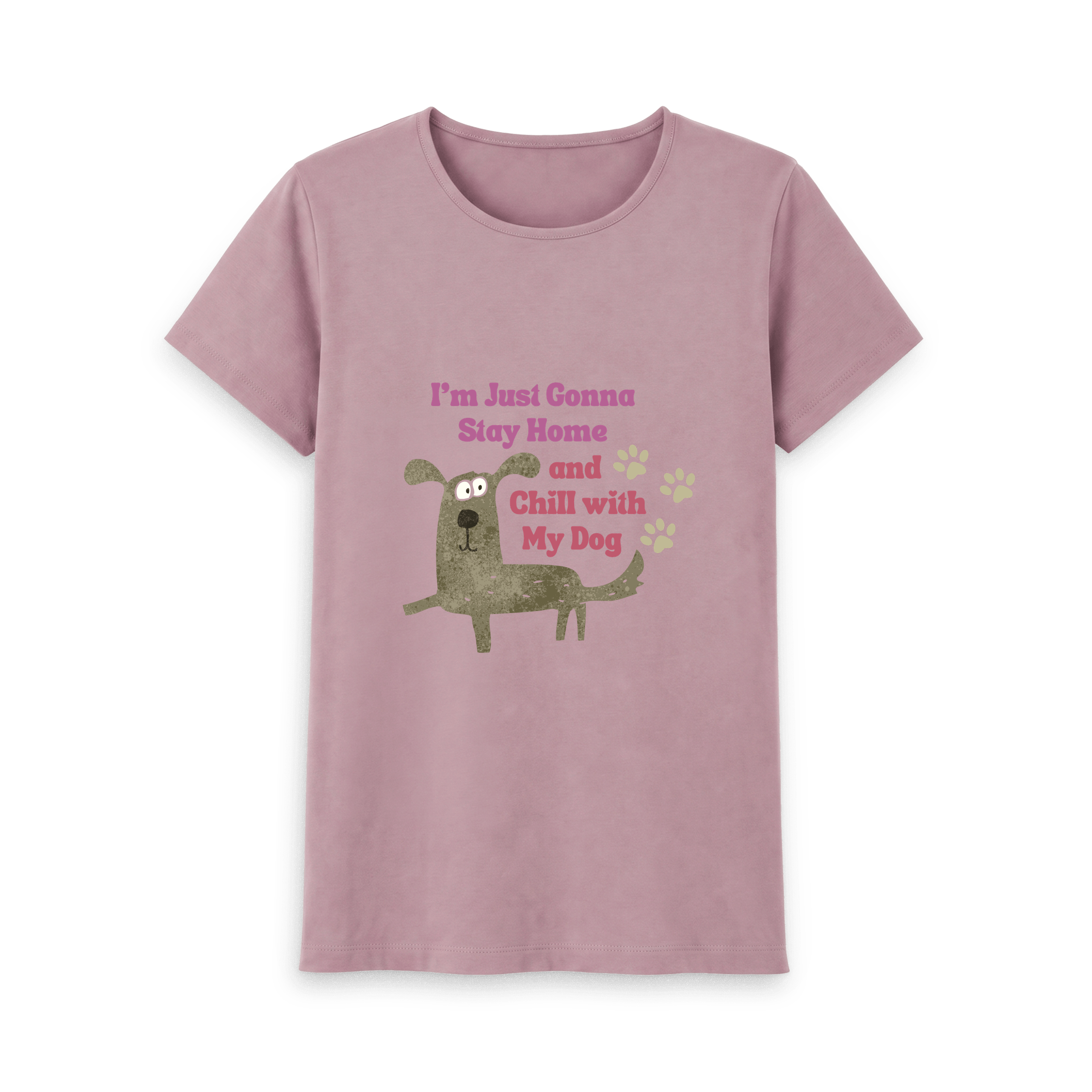 Mauve Printed T-shirt Front