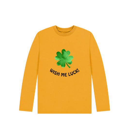 Mustard Printed Kids T-Shirt Front