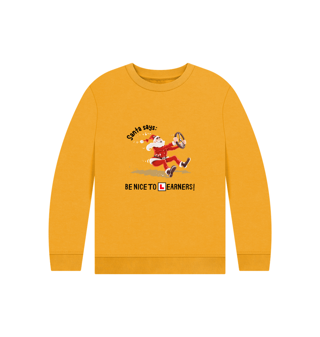 Mustard Printed Kids Jumper Front