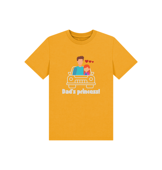 Mustard Printed Kids T-Shirt Front
