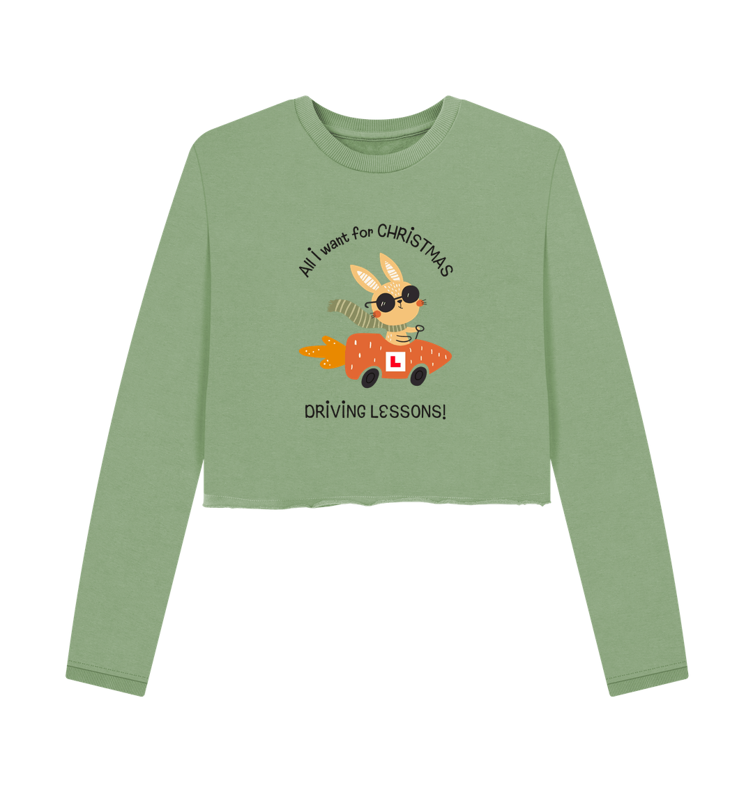 Sage Printed Boxy Jumpers Front