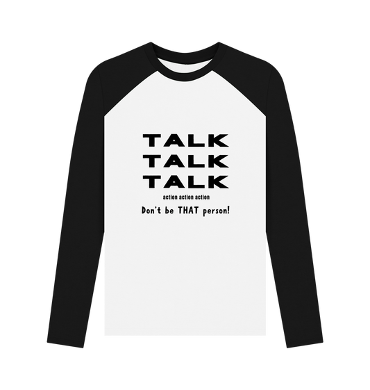 Black-White Printed Baseball T-shirt Front