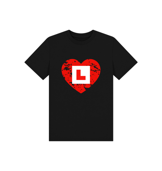 Black Printed Kids T-Shirt Front