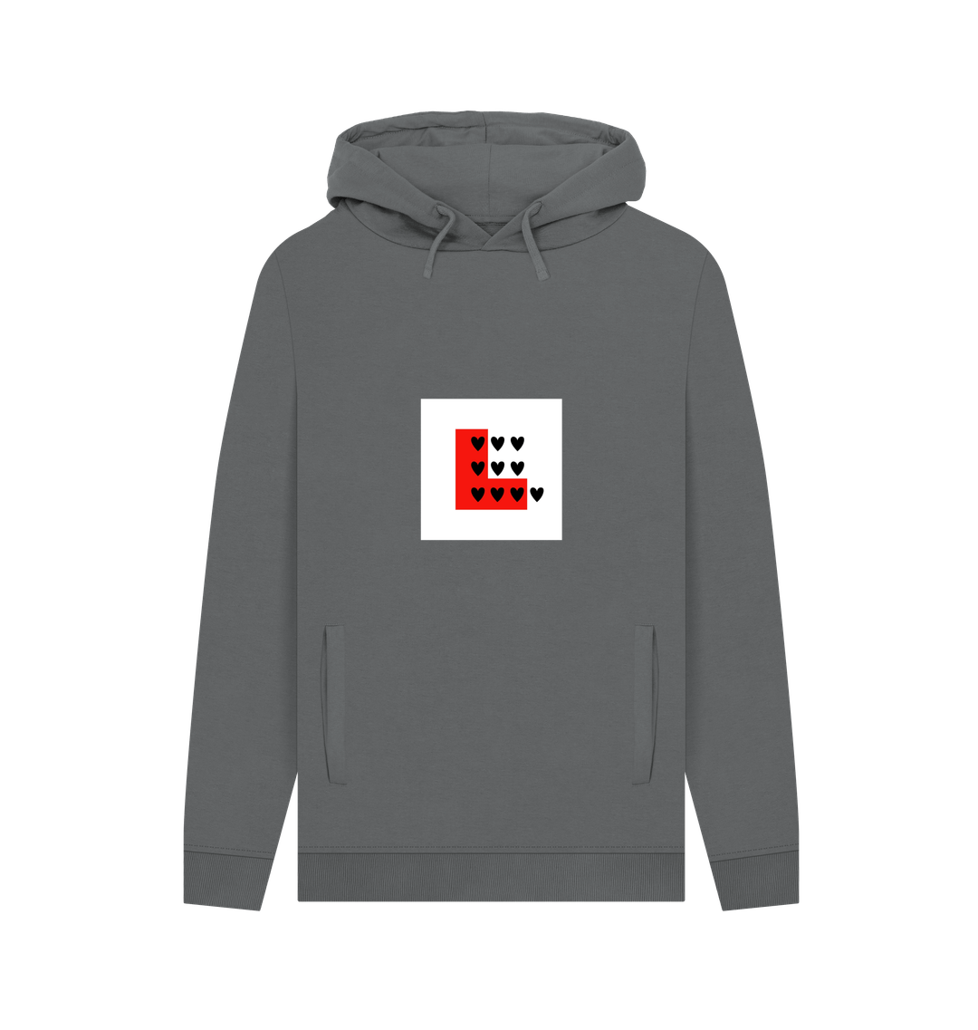 Slate Grey Printed Hoody Front