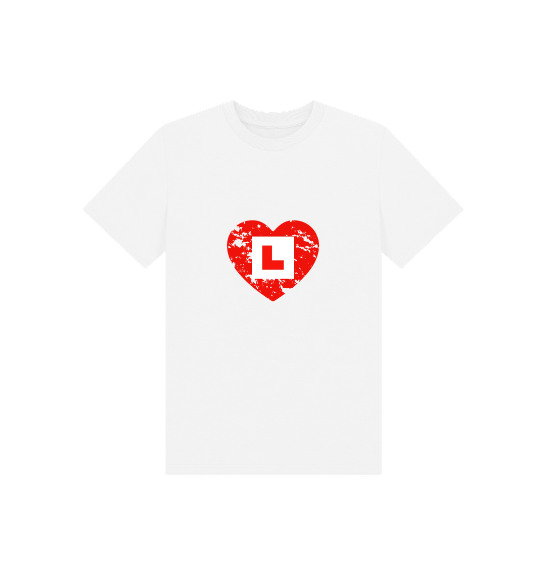 White Printed Kids T-Shirt Front